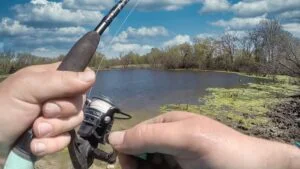 Spring lake fishing with the Penn Pursuit