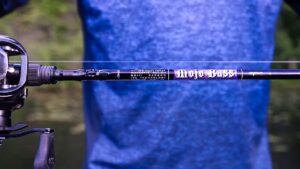 Up close of the St Croix Mojo Bass rod