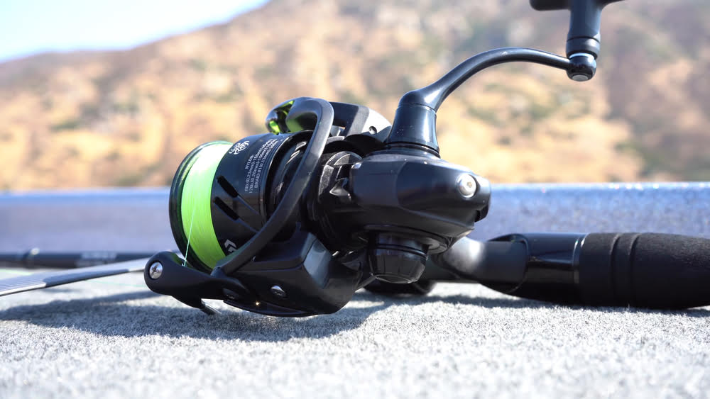 Mountain biking with the Daiwa Tatula LT Spinning Reel.