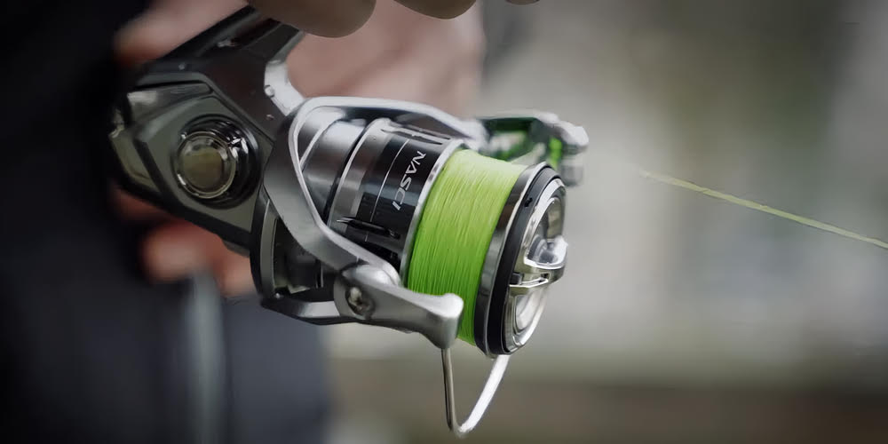 Waterside view of the Shimano Nasci FC Spinning Reel.