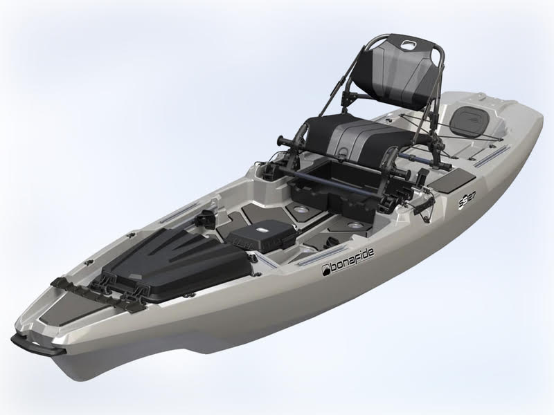 Bonafide SS127 Fishing Kayak stock image